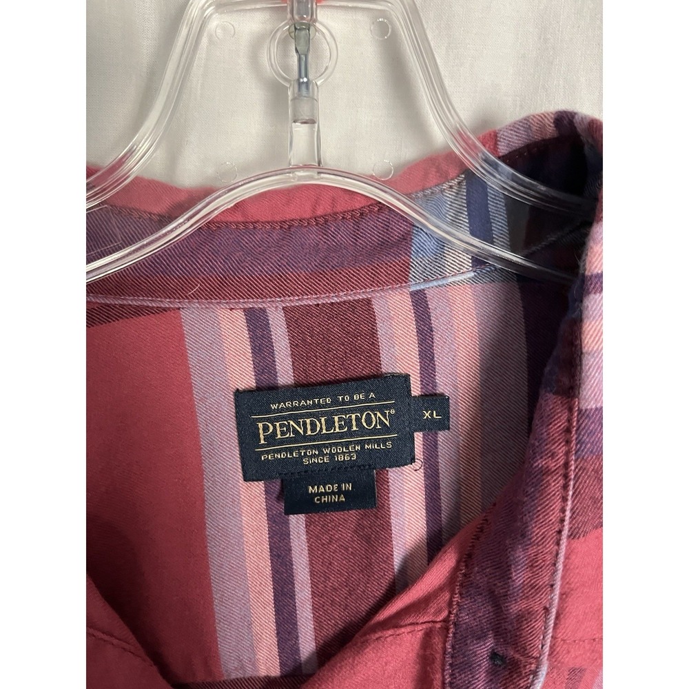 Pendleton Women's XL Pink Plaid Flannel Shirt,‎ 100% Cotton Classic Style - Picture 6 of 8